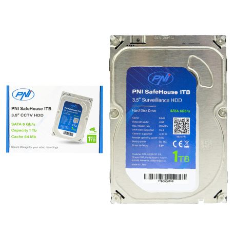  PNI 1Tb merevlemez, HDD, biztonsági rendszerekhez és PC-kbe (PNI-HDD-SF-1TB)