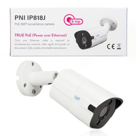  PNI 8.0Mp-es, 4K POE IP kamera, LED fény + Infra (PNI-IP818J)