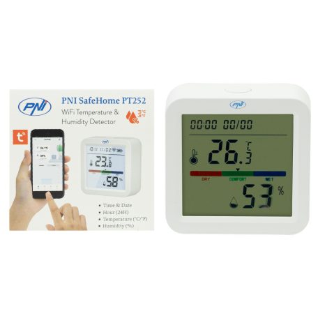 PNI WiFi hőmérséklet és páratartalom mérő (PNI-PT252)