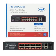   PNI 16 csatornás POE switch kapcsolható AI funkciók kiterjesztése (PNI-SWPOE162)